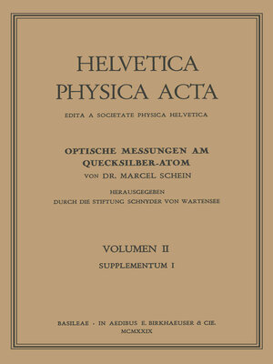 cover image of Optische Messungen am Quecksilber-Atom